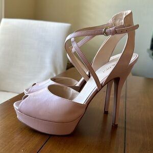 Nine West Rainy Days peep toe platform heels